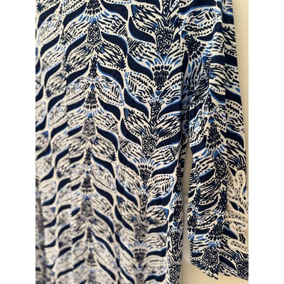 Lilly Pulitzer Marlowe Navy Whale tale t-shirt dress Size S - Picture 8 of 8